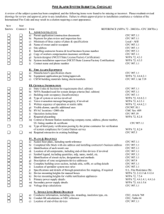 FIRE ALARM SYSTEM SUBMITTAL CHECKLIST A review of the