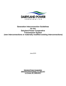 Generation Interconnection Guidelines for the Dairyland Power