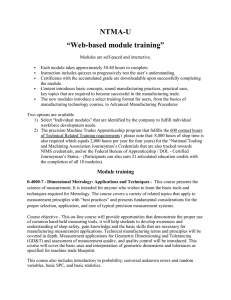 NTMA-U “Web-based module training”