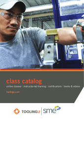 Tooling University Course Catalog 2016