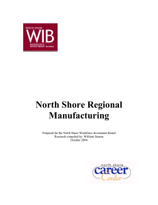 The Manufacturing Sector of The North Shore