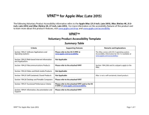 VPAT™ for Apple iMac (Late 2015) VPAT™