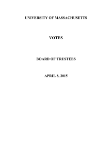 Votes - University of Massachusetts Office of the President