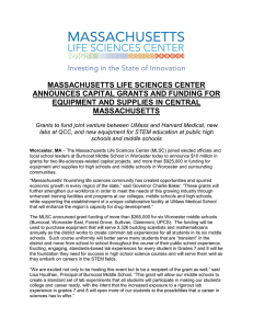 massachusetts life sciences center announces capital grants