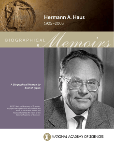 Hermann A. Haus - National Academy of Sciences
