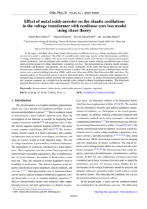 Effect of metal oxide arrester on the chaotic