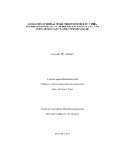 i SIMULATION OF HADDAD SURGE ARRESTER MODEL ON A