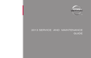 2013 Nissan | Service and Maintenance Guide