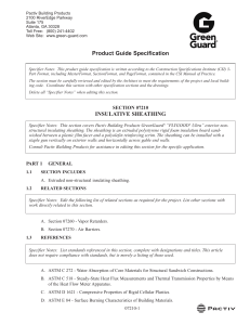 Product Guide Specification - GreenGuard Building Products
