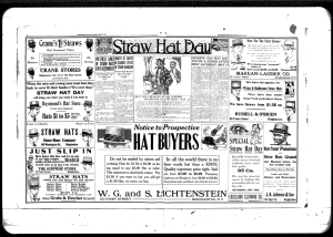 f.oStraws STRAW HATS - NYS Historic Newspapers