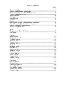 TABLE OF CONTENTS PAGE Broome County Legislature