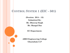 control system 1 (eic - 501)