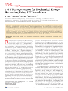 1.6 V Nanogenerator for Mechanical Energy Harvesting Using PZT