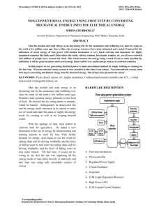 non conventional energy using foot step by converting