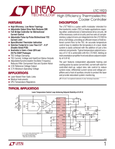 LTC1923 - High Efficiency Thermoelectric