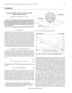 The input impedance and the antenna gain of the spherical helical