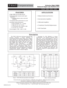 THAT Corporation 1200 Series Datasheet