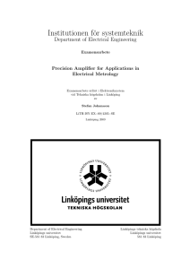 Precision Amplifier for Applications in Electrical Metrology