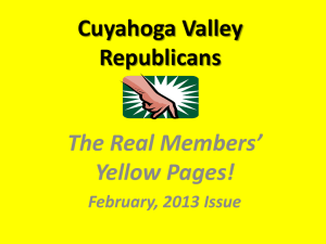 Cuyahoga Valley Republicans The Real Members` Yellow Pages!