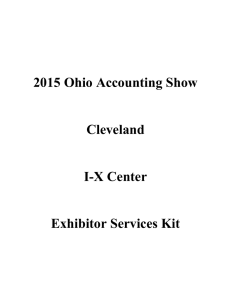 2015 Ohio Accounting Show Cleveland IX Center Exhibitor Services