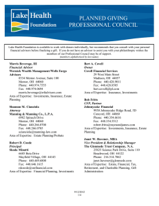PLANNED GIVING PROFESSIONAL COUNCIL