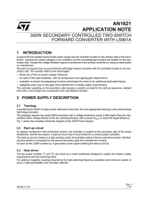 300W secondary controlled two-switch forward converter with L5991A