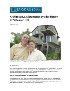 Architect R.J. Kietzman plants his flag on KC`s Beacon Hill