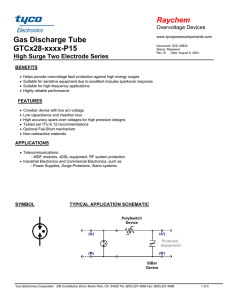 Gas Discharge Tube GTCx28-xxxx