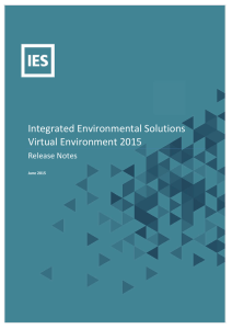VE 2015 Release Notes - Integrated Environmental Solutions