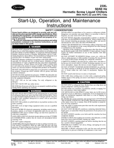 Start-Up, Operation, and Maintenance Instructions