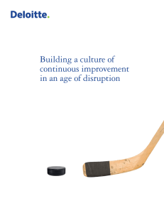 Building a culture of continuous improvement in an age of