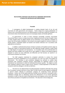 Multilateral Strategic Plan on Mutual Agreement Procedures