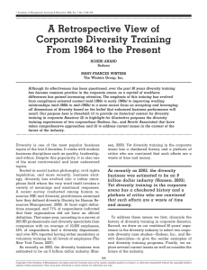 A Retrospective View of Corporate Diversity Training From 1964 to