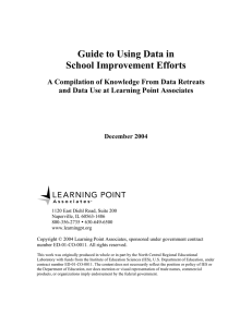 Guide To Using Data in School Improvement Efforts