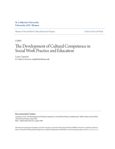 The Development of Cultural Competence in Social Work