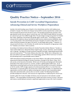 CARF International Quality Practice Notice