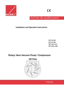 410-440 Klee Vacuum Pump Manual