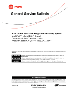 RTM Comm Loss with Programmable Zone Sensor