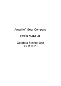 GSU User Manual - Amarillo Gear Company