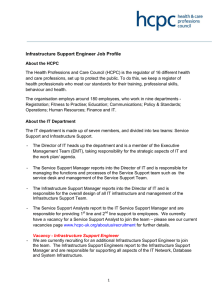 Infrastructure Support Engineer Job Profile