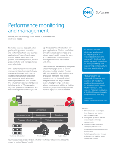 Foglight Performance Monitoring and Management