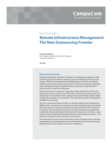 Remote Infrastructure Management (RIM) The New