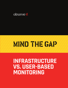 infrastructure vs. user-based monitoring