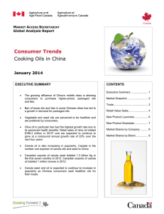 Consumer Trends - Cooking Oils in China
