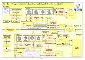 Flow chart of the production chain of sunflower seed oil products for