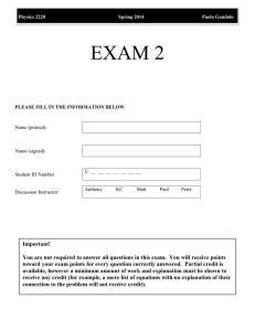 2014 Exam 2 and Solutions