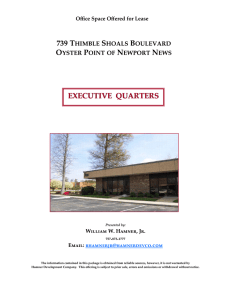 executive quarters - Hamner Development Company