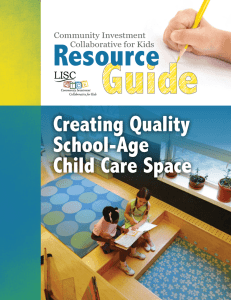 Creating Quality School-Age Child Care Space
