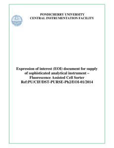 Expression of interest (EOI) document for supply of sophisticated