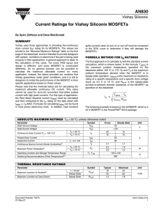 AN830 Current Ratings for Vishay Siliconix MOSFETs